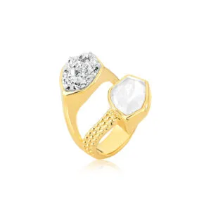 Anel Duo Charm Platina