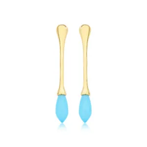 Brinco Gota Fashion Azul